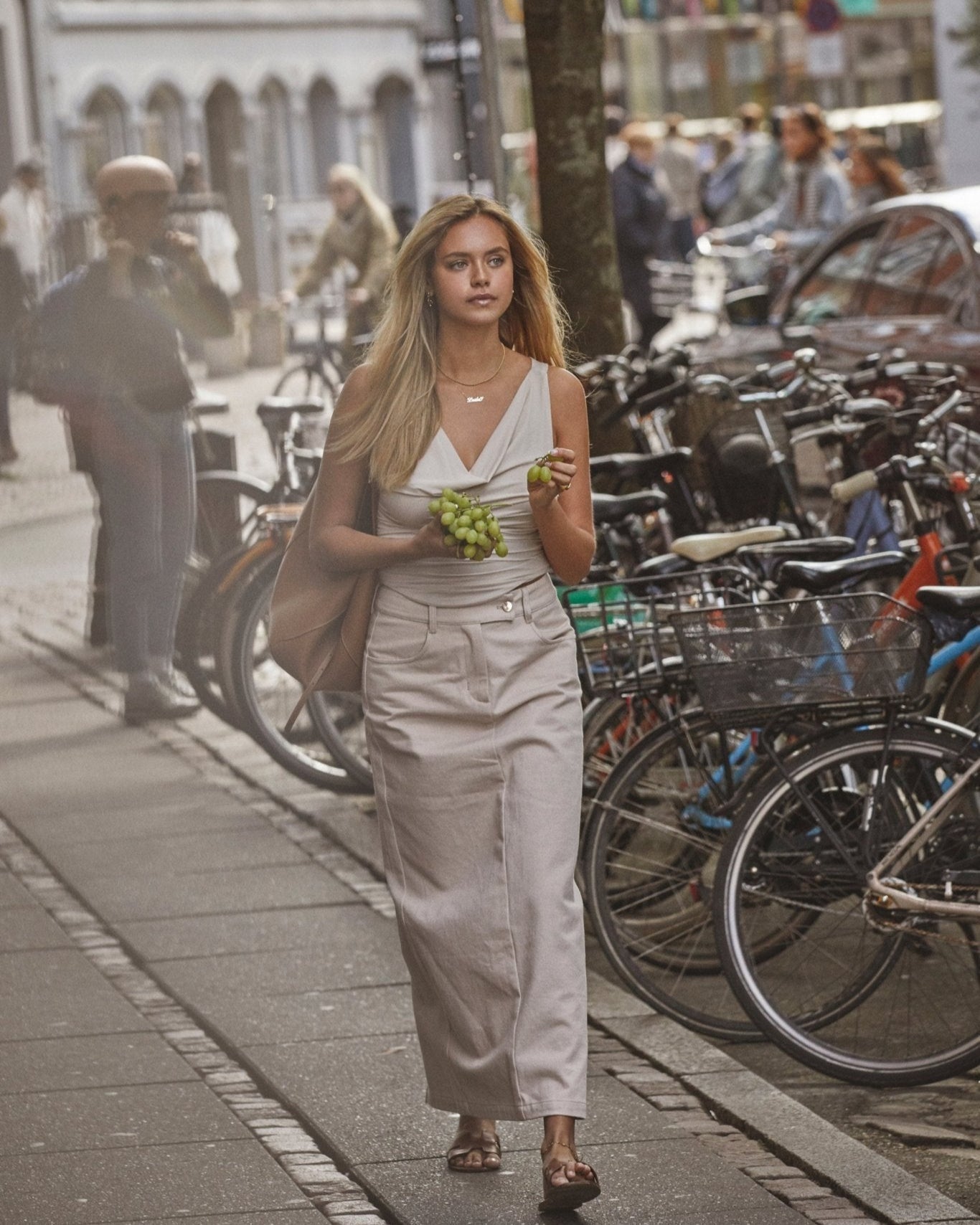 Laila x SC Collab: Skirt Beige | Skagen - clothing.dk